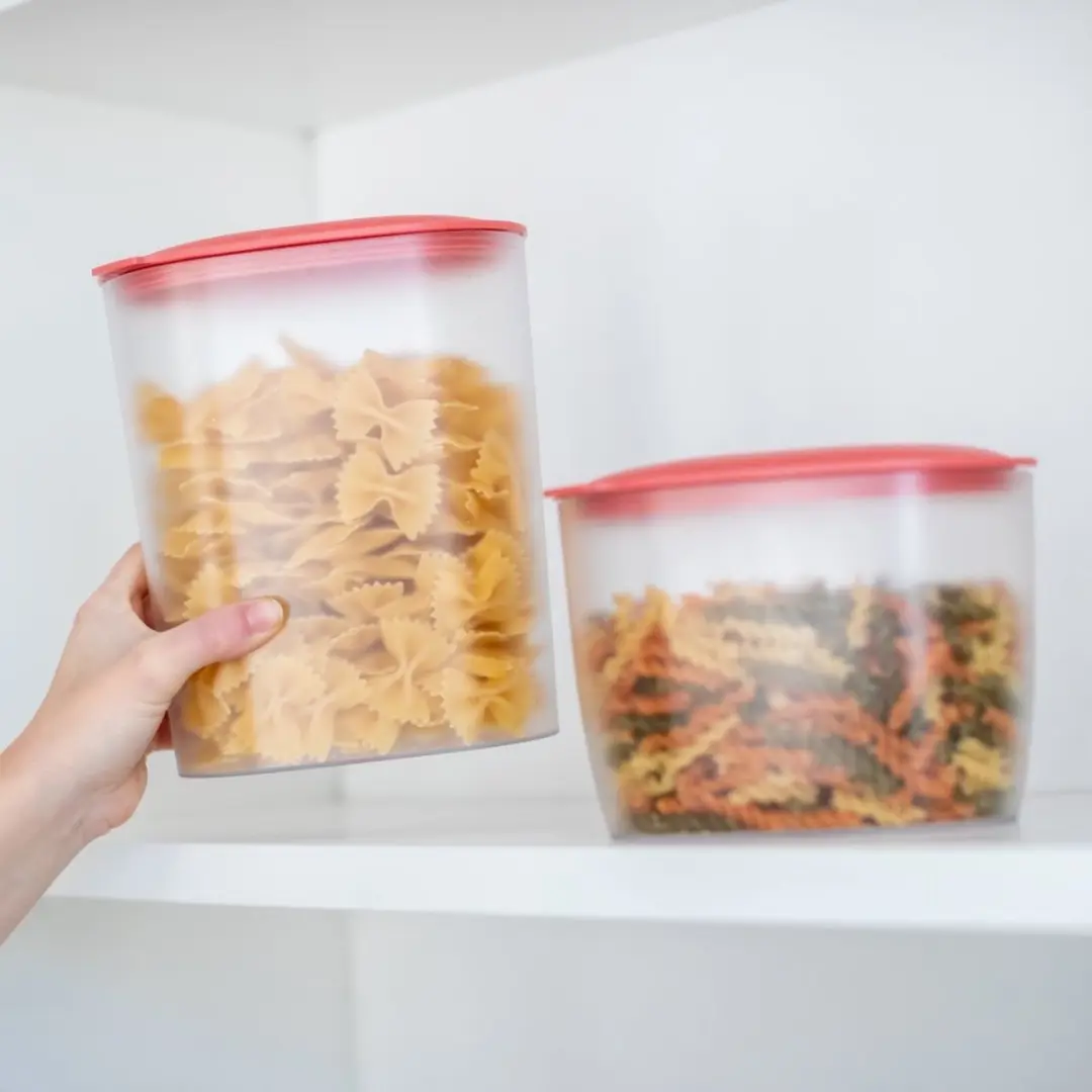 Koziol Voorraadpot Ovaal 1.4L - Natuur Koraal