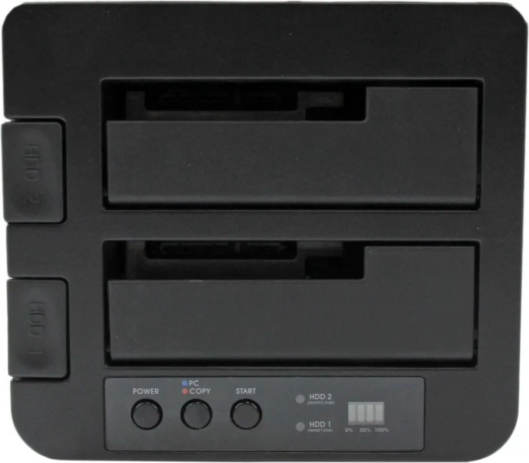 Startech SDOCK2U33RE eSATA/USB 3.0 Harde-schijfduplicatordock - Zwart