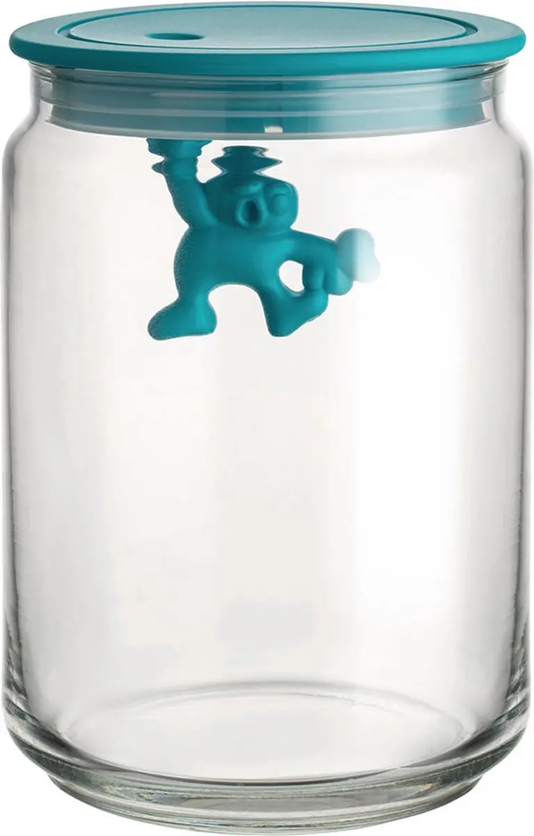 Alessi Gianni Glazen Pot 15cm - Blauw