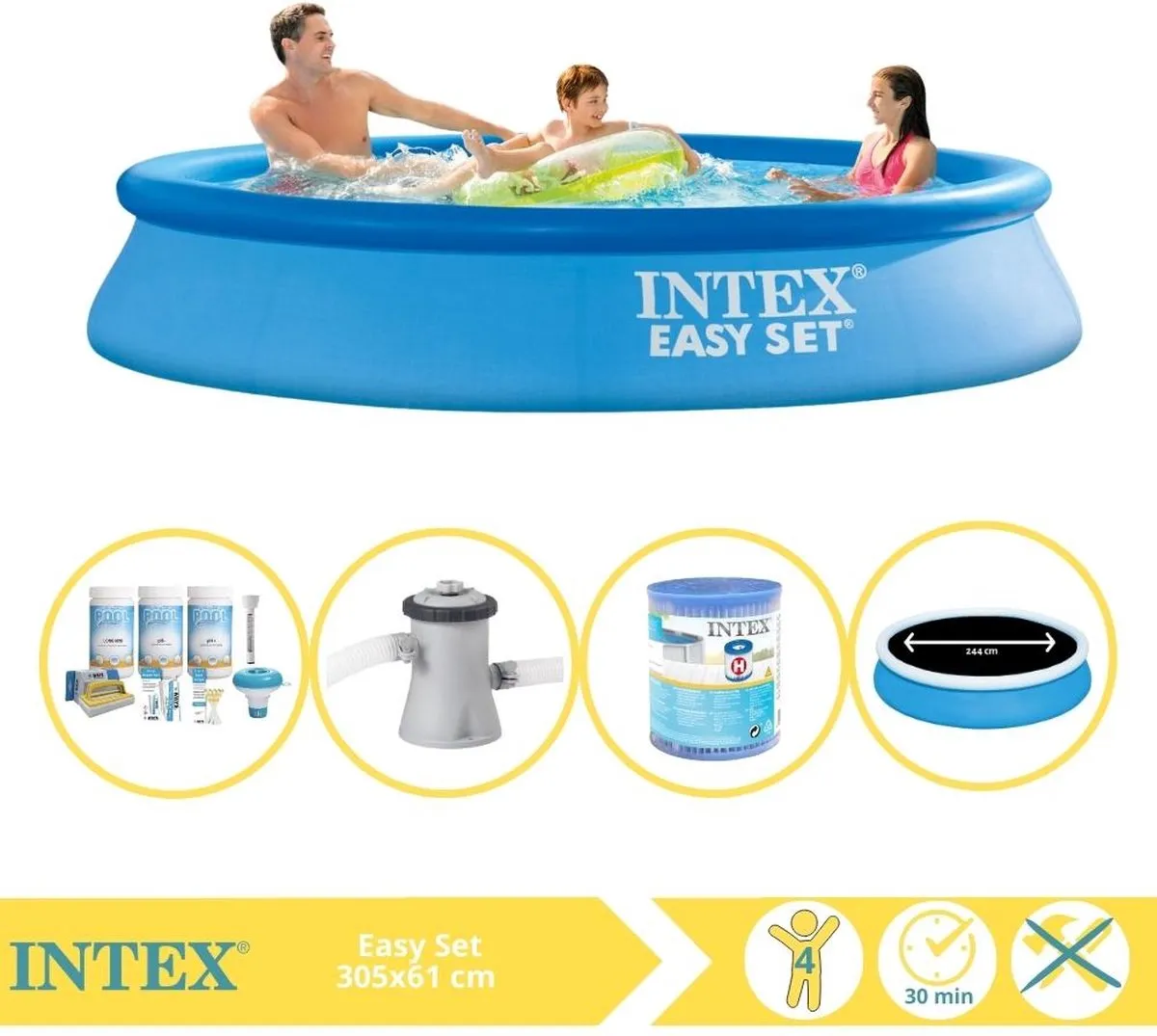 Intex Easy Set 28116NP Opblaaszwembad 305x61cm