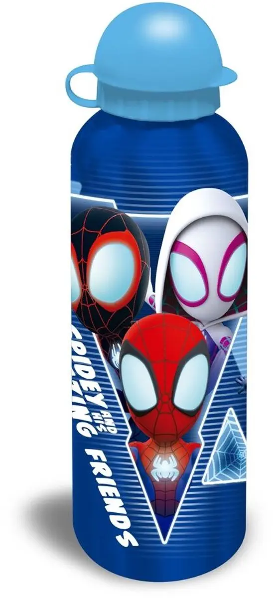Spider-Man Blauwe Broodtrommel & Fles Set - 0,5L