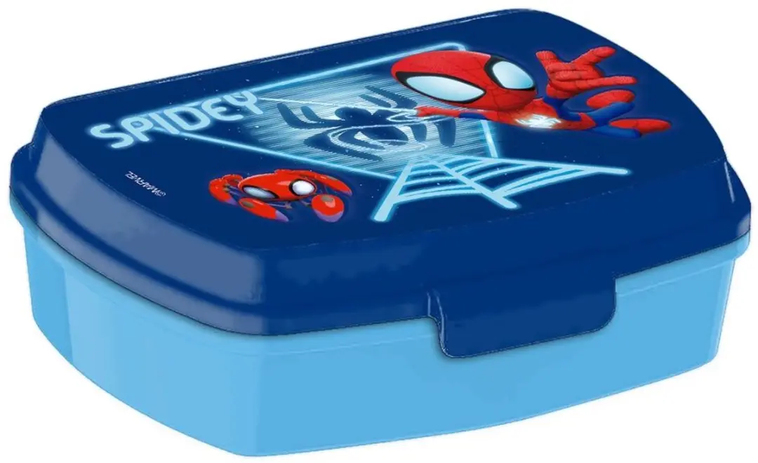 Spider-Man Blauwe Broodtrommel & Fles Set - 0,5L