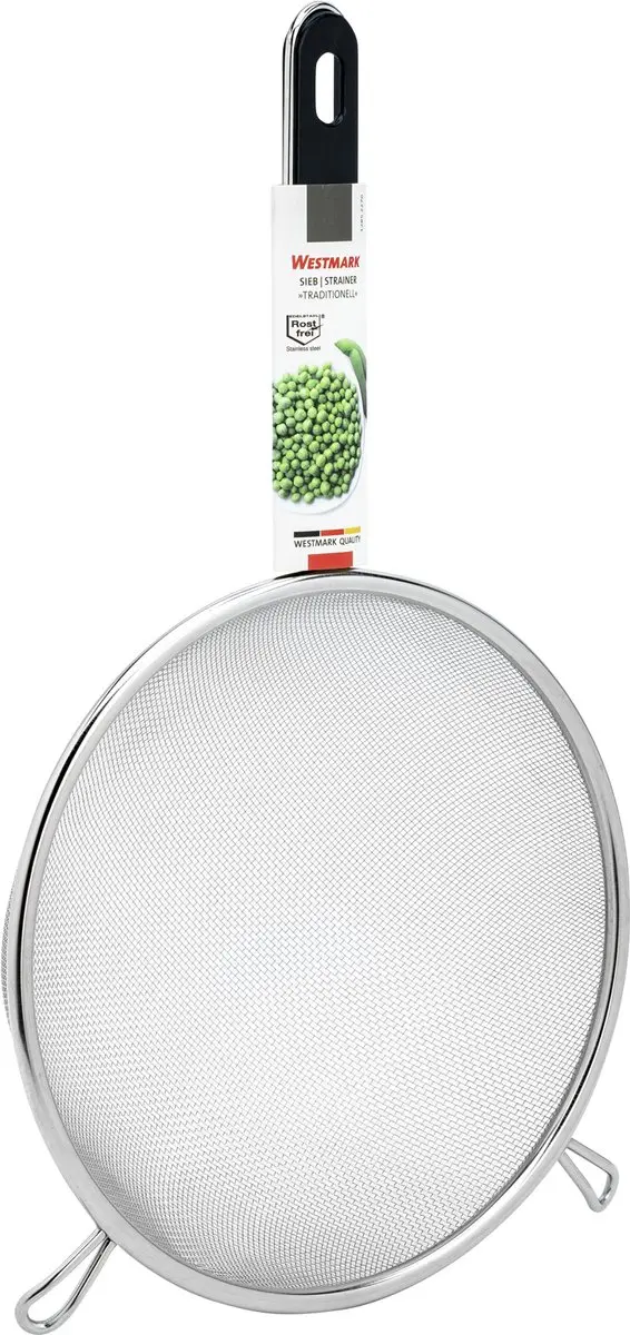 Westmark Huishoudzeef Traditionell 20cm - Roestvrij staal/zwart