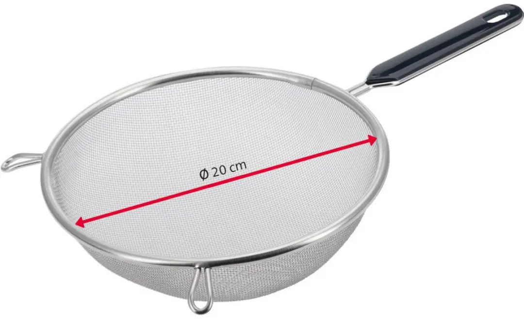 Westmark Huishoudzeef Traditionell 20cm - Roestvrij staal/zwart