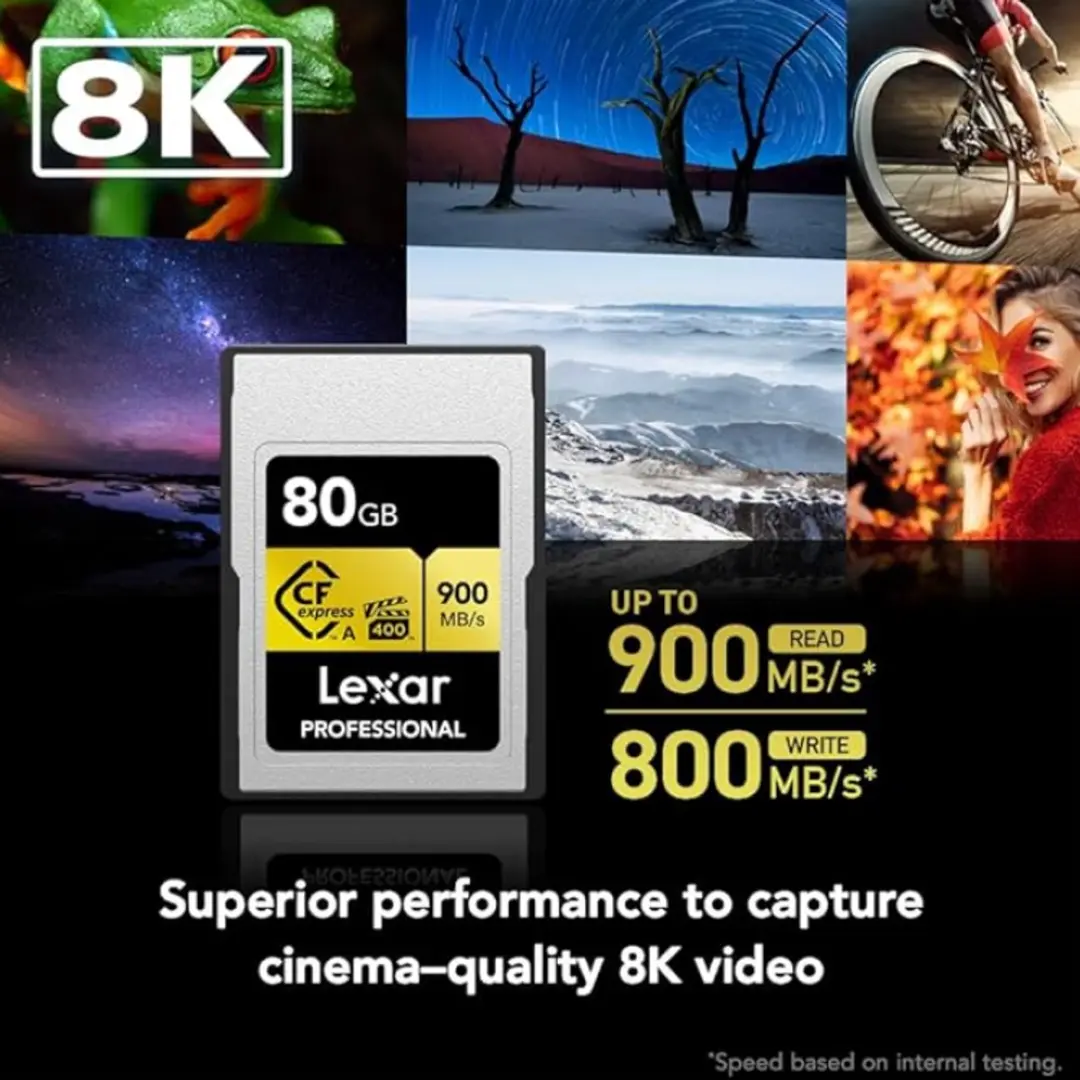 Lexar CFexpress PRO Type A Gold Series 80GB - 900MB/s Lezen