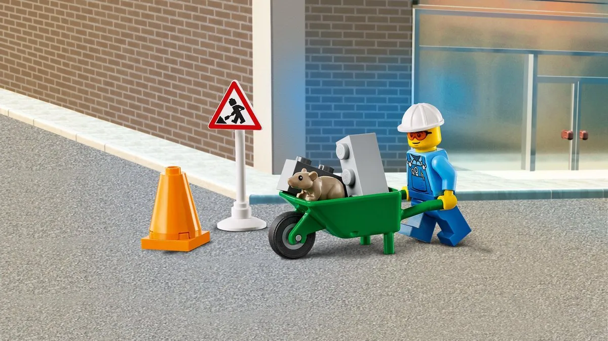 LEGO City Roadwork Truck 60284 - 58 Stukken - Zwart/Geel - afbeelding 3 van 6