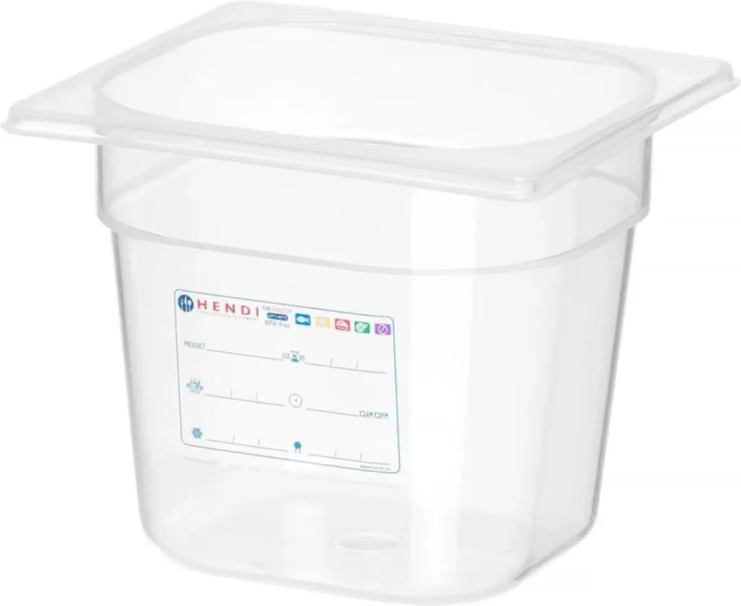 HENDI GN1/1 Gastronorm Luchtdichte Container 2,4L - 176x162x150mm