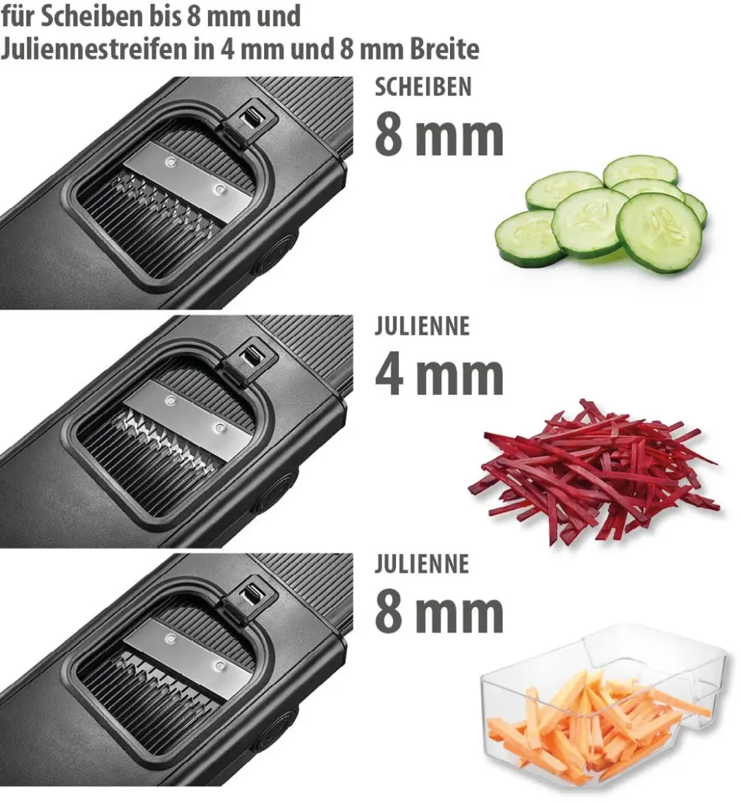 GEFU STANDO XL Mandoline - Zwart RVS Kunststof