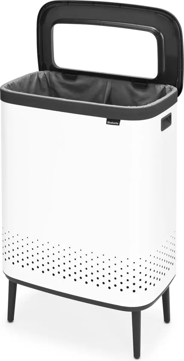 Brabantia Bo Hi Wasmand 200540 - 2x45L - 2 Vakken - Wit - afbeelding 6 van 6