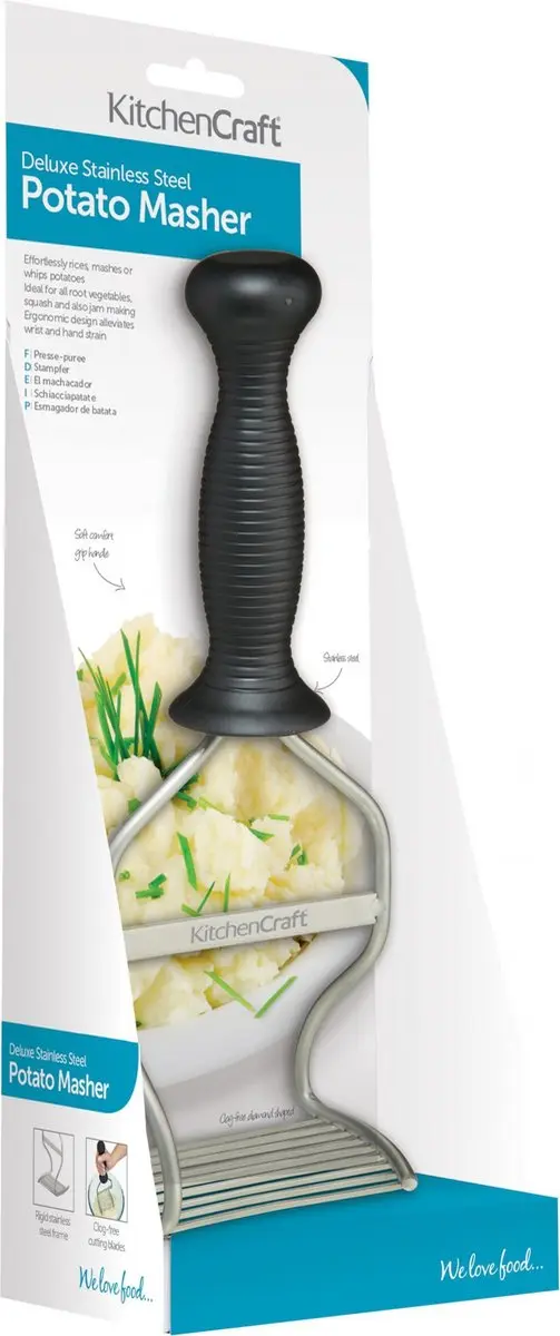 KitchenCraft Aardappelstamper - Zwart