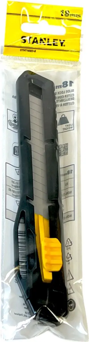 Stanley STHT10323-8 Afbreekmes 18mm - Zwart/Geel