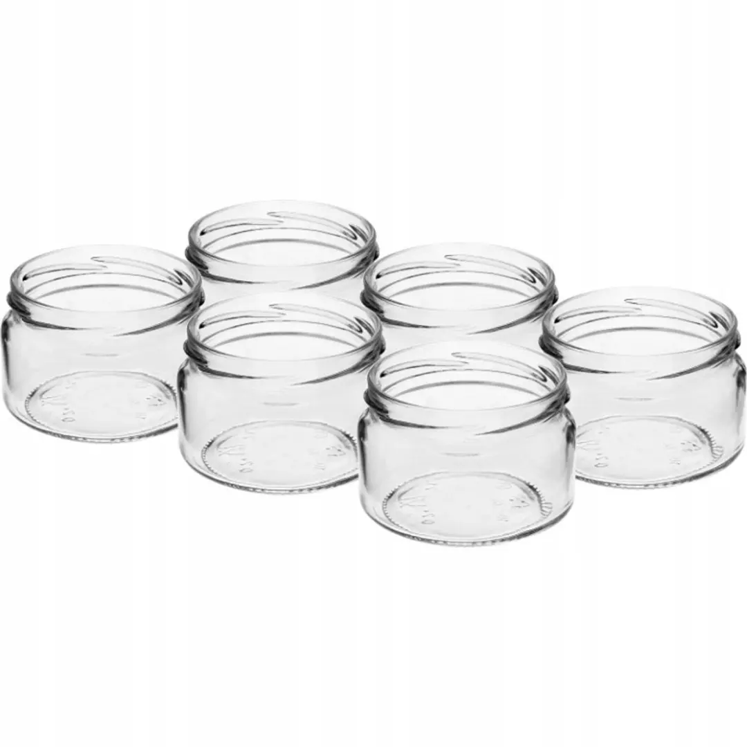 Browin Weckpotten 200ml - Set van 6 - Transparant/Zwart