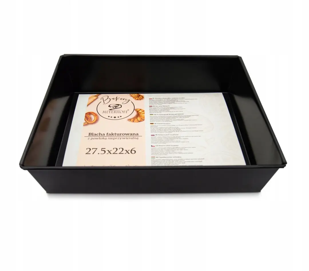 Meyerhoff Bakery Rechthoekige Cakevorm 27,5x22x6cm - Zwart
