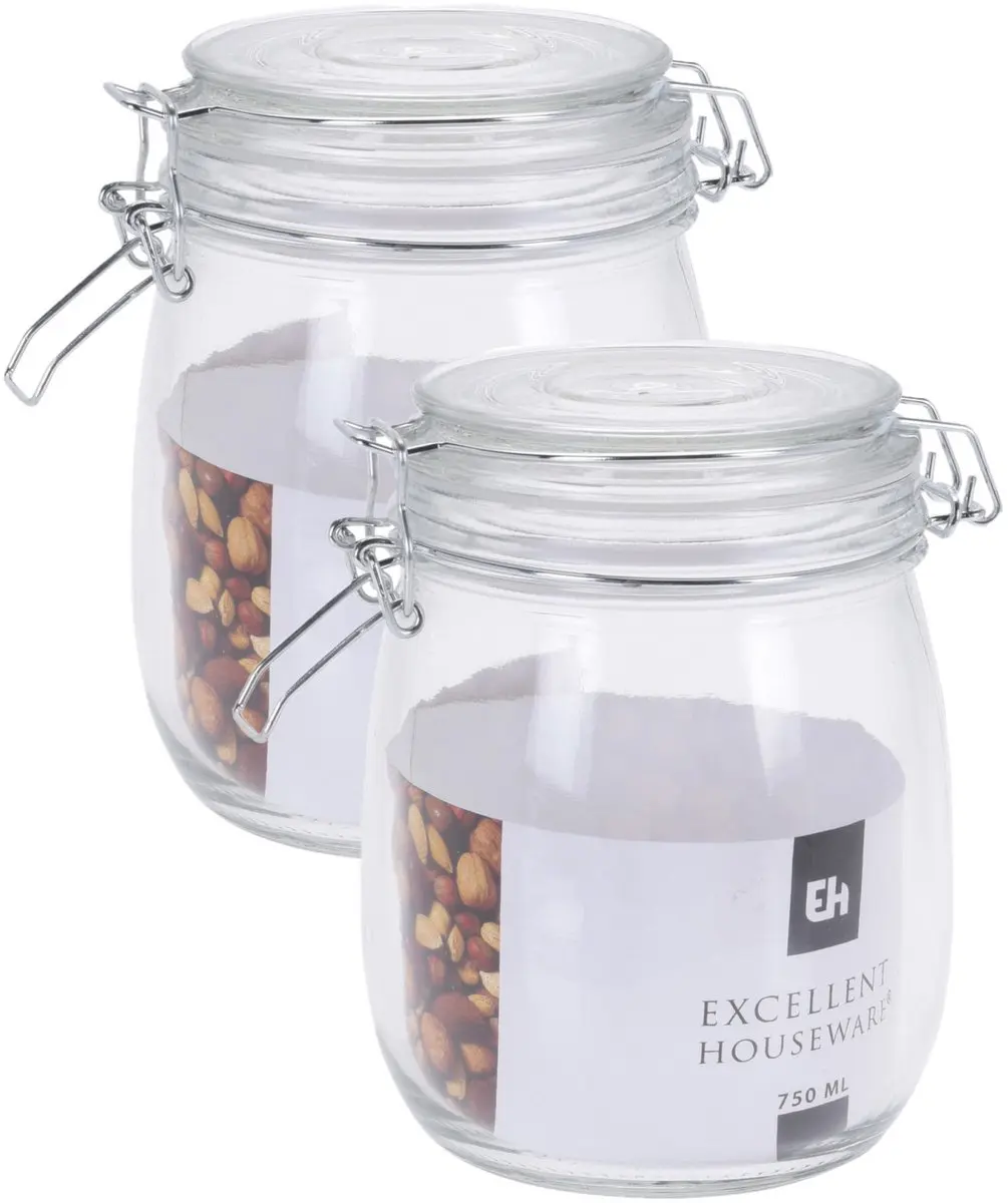 Excellent Houseware Weckpotten Glas 750ml
