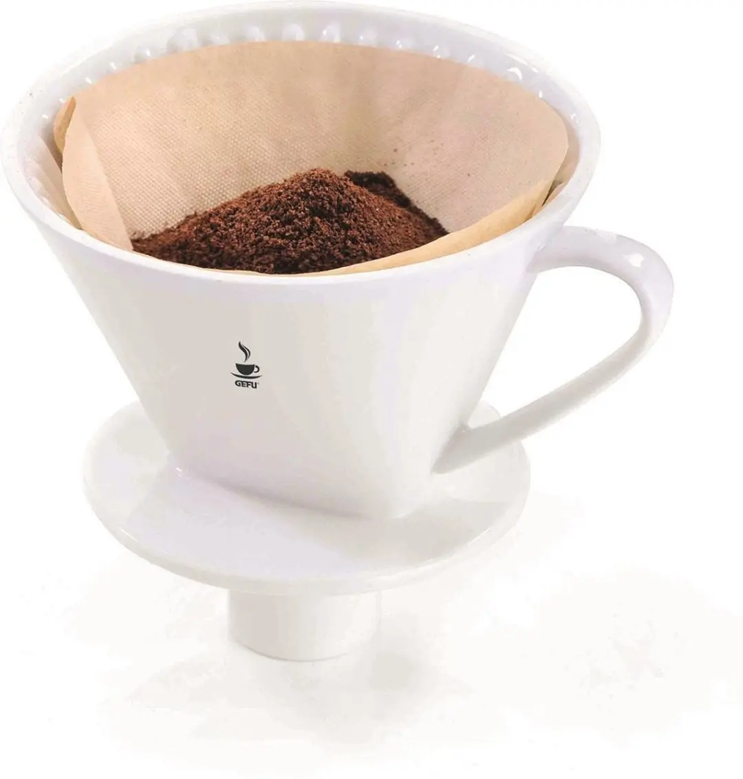 GEFU Sandro Koffiefilterhouder Maat 4 - Porselein Wit