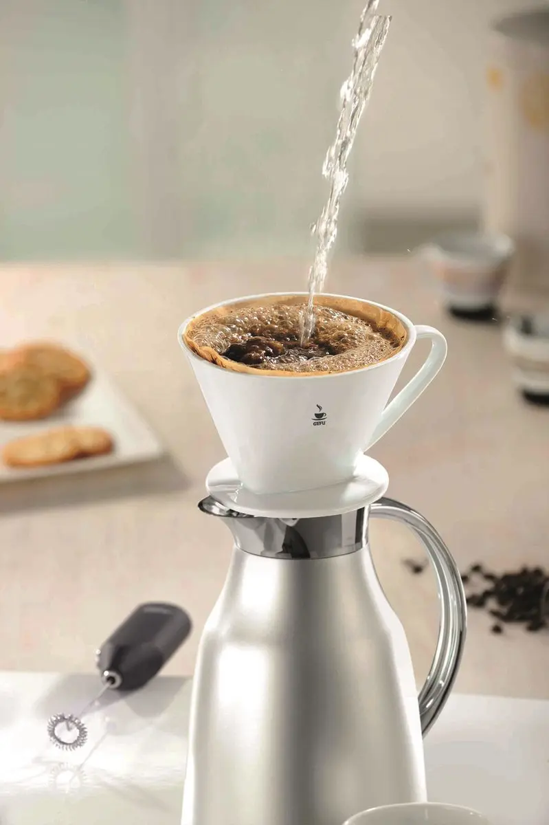 GEFU Sandro Koffiefilterhouder Maat 4 - Porselein Wit