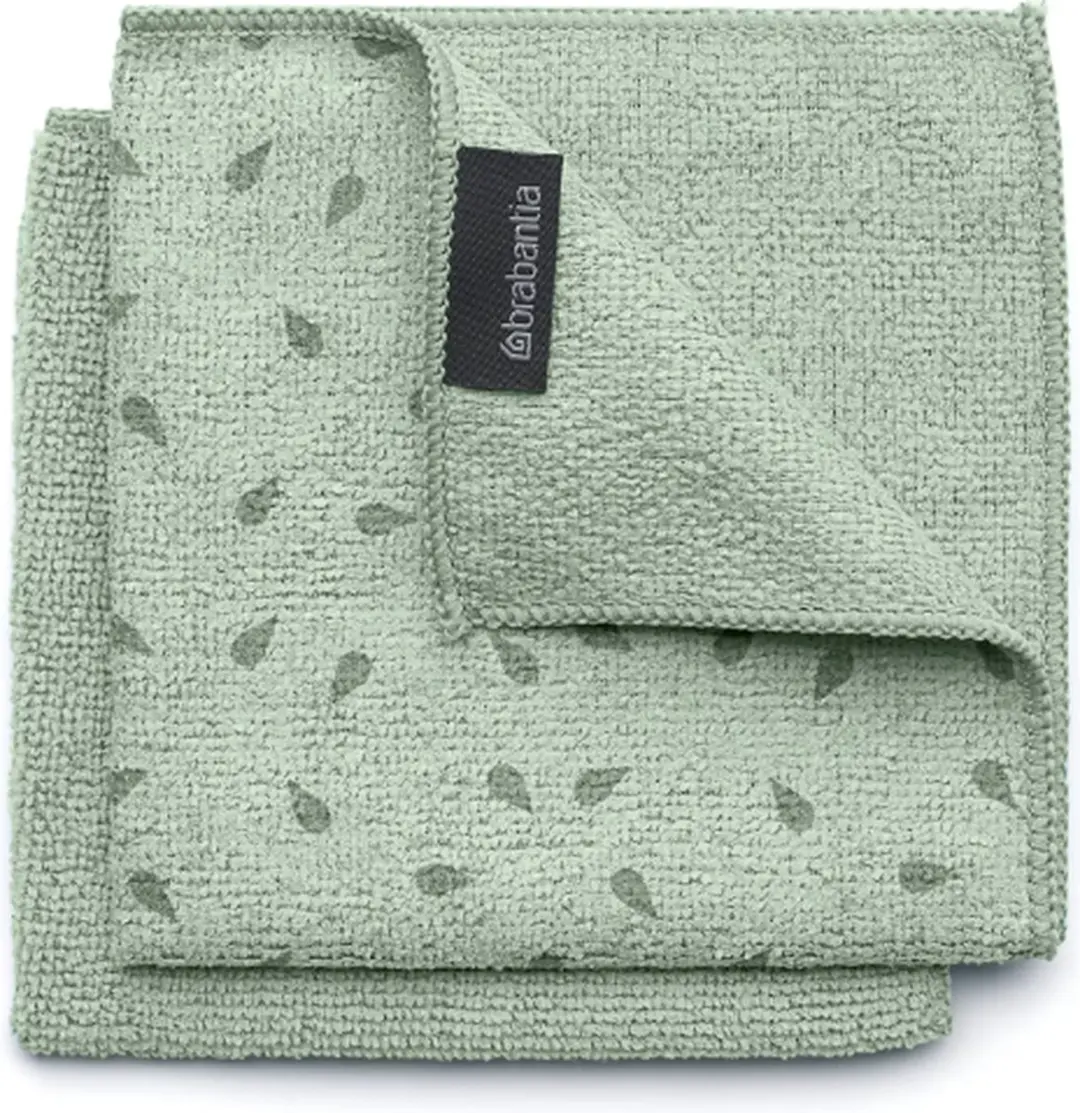 Brabantia SinkSide Microvezel Schoonmaakdoekjes 30x30cm - 2 Stuks Jade Green
