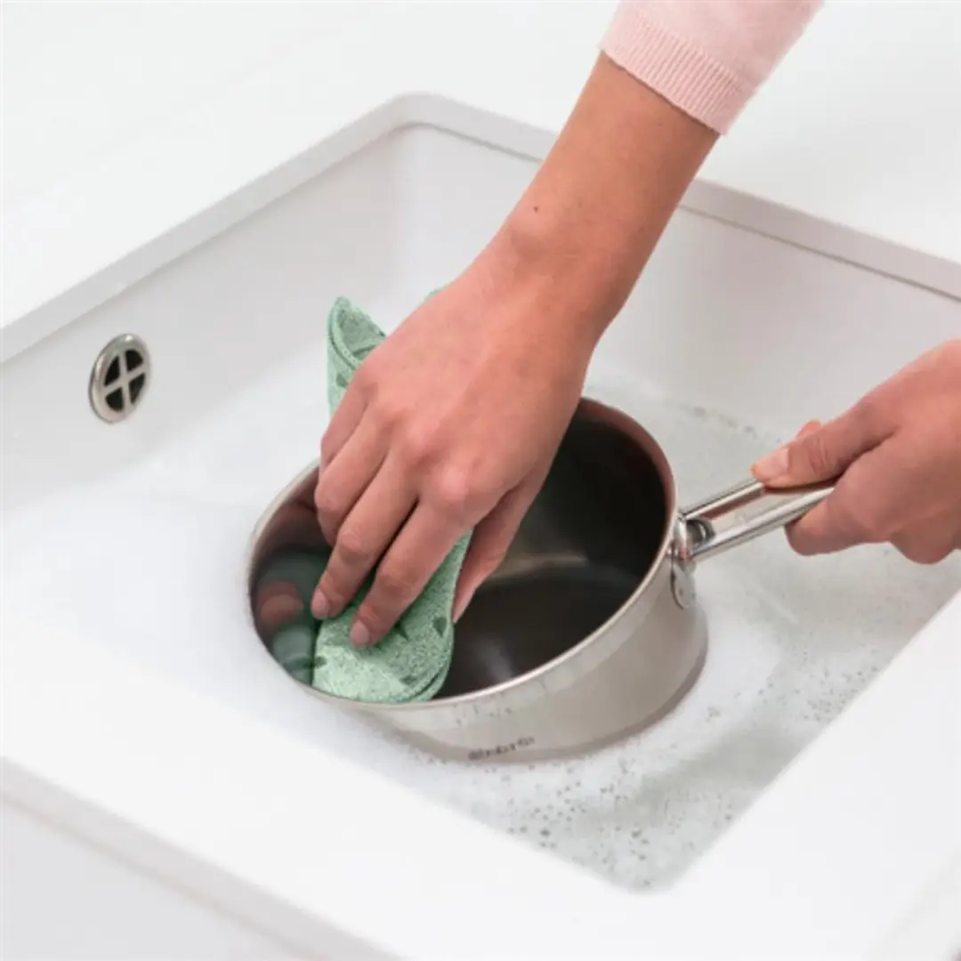 Brabantia SinkSide Microvezel Schoonmaakdoekjes 30x30cm - 2 Stuks Jade Green