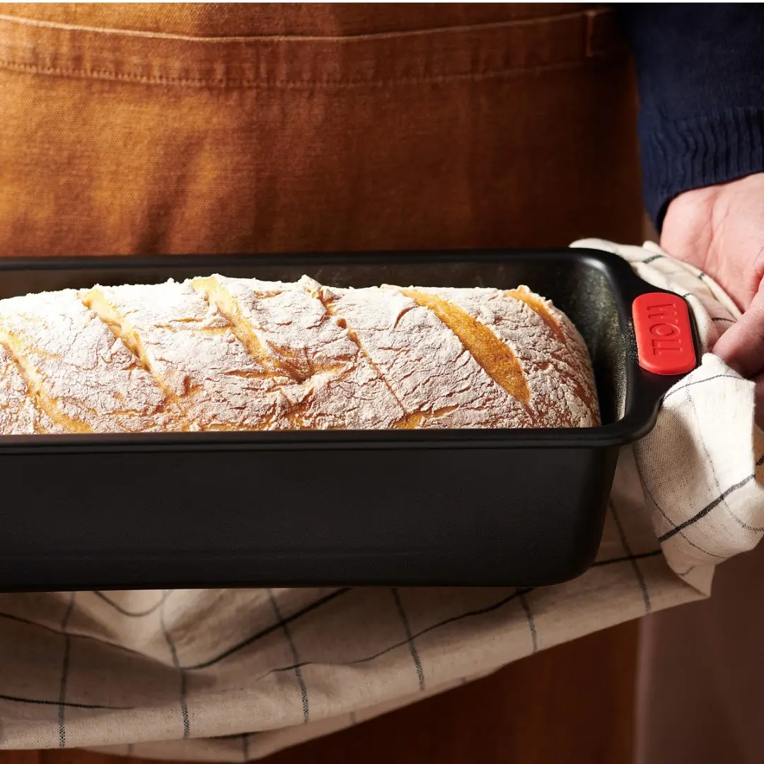 Woll Let's Bake Broodbakvorm 30cm - PFAS-vrij - Zwart/Rood