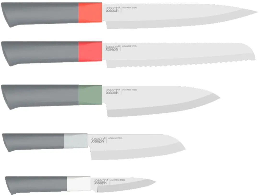Joseph Joseph Duo Messenset 5-delig - grijs/rood