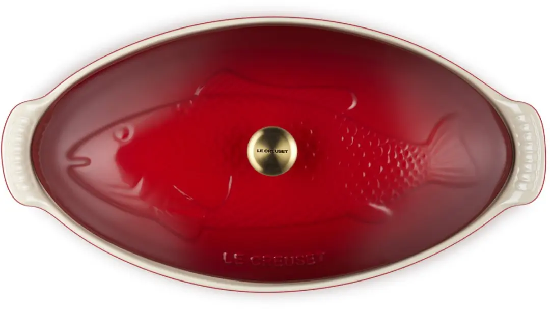 Le Creuset Heritage Ovenschaal Vis Kersenrood 34cm