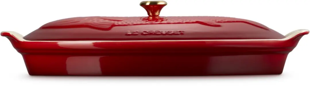 Le Creuset Heritage Ovenschaal Vis Kersenrood 34cm