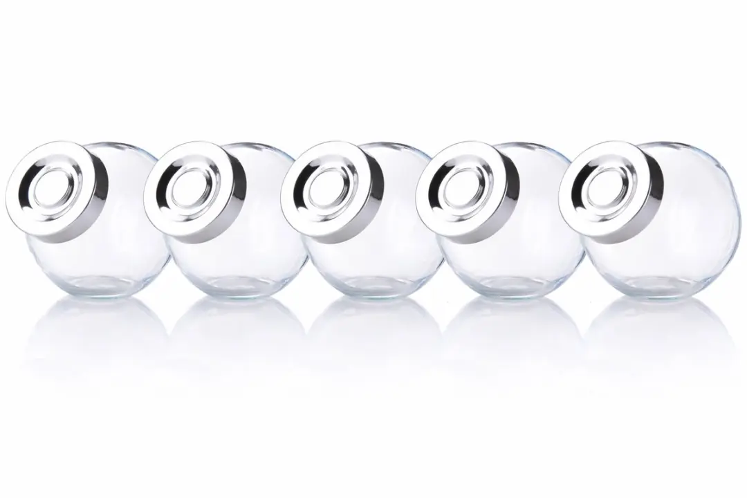 Alpina Glazen Pottenset 5-delig - Transparant