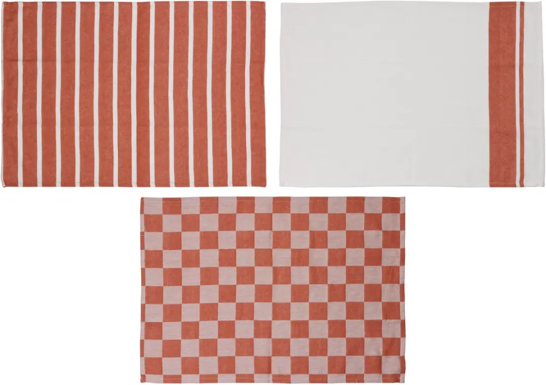 Cosy&Trendy Theedoeken Roest - 3 Stuks 50x70cm - Katoen