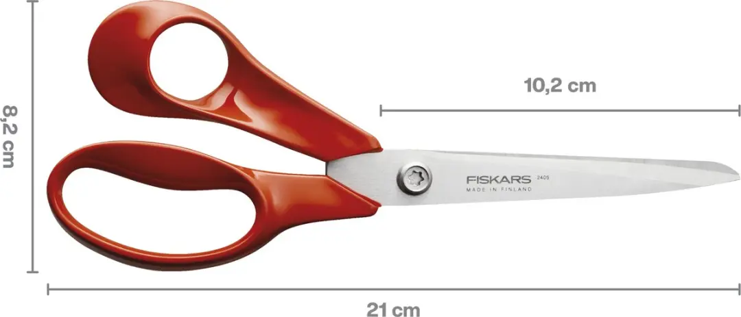 Fiskars Classic Universele Schaar Linkshandig - Rood