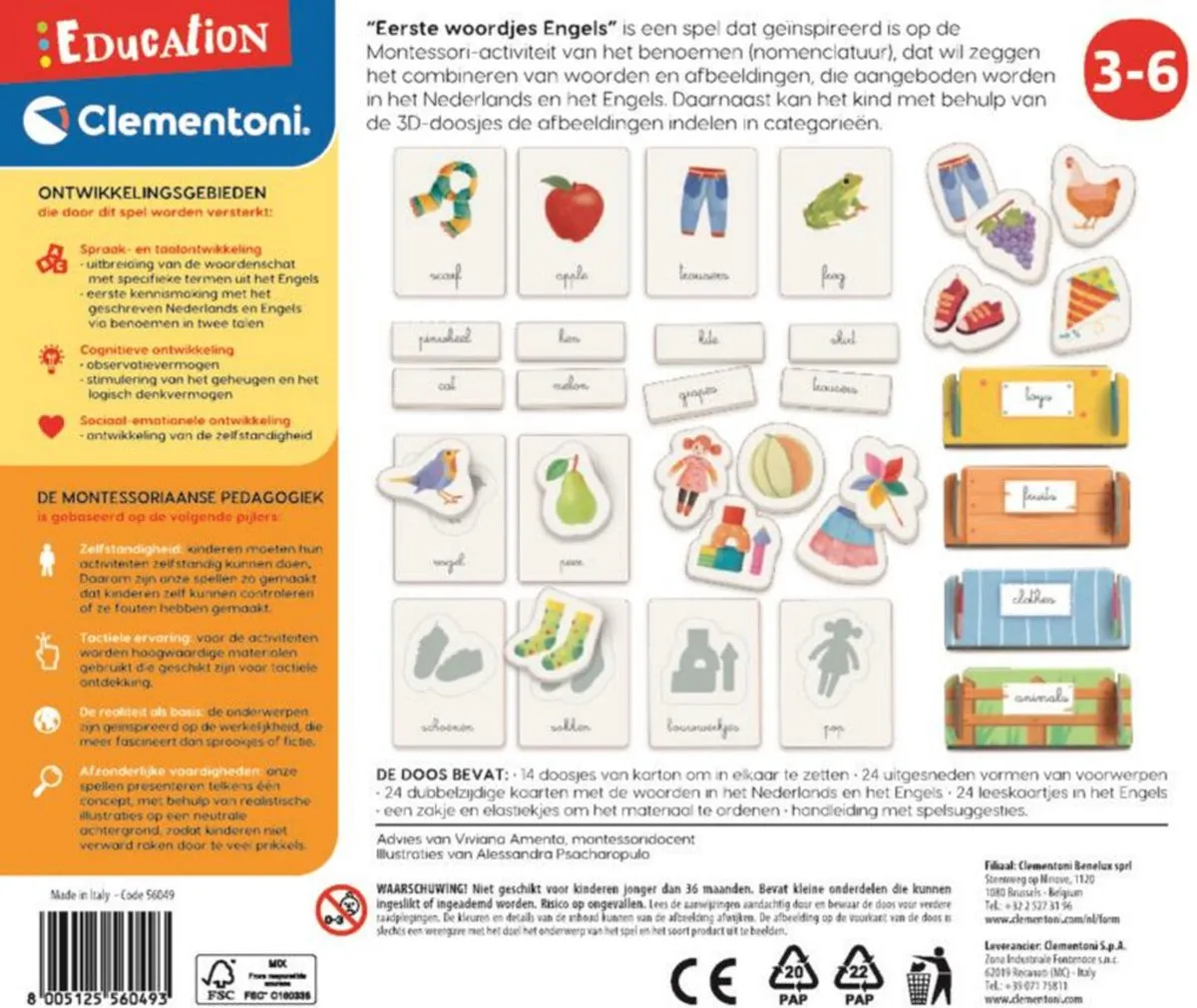 Clementoni Montessori English NL - 24 Vormen