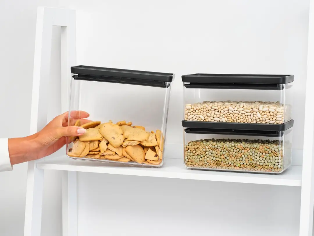 Brabantia Tasty+ Voorraadbussen 6,5L - 6 Stuks - Dark Grey