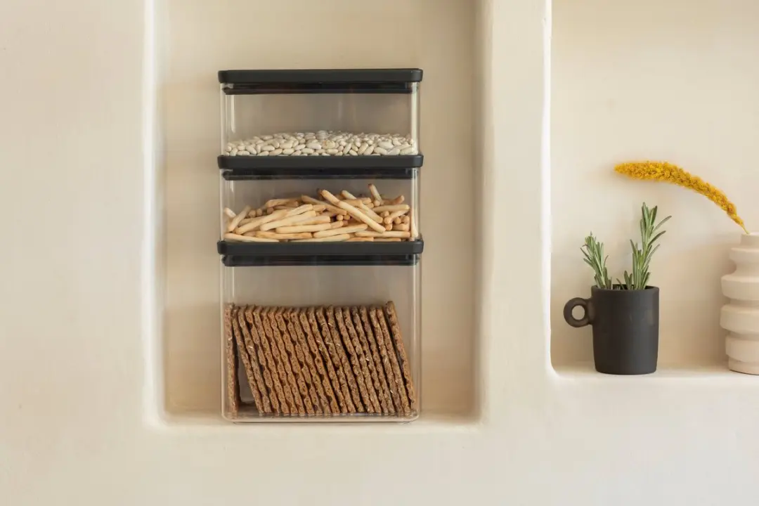 Brabantia Tasty+ Voorraadbussen 6,5L - 6 Stuks - Dark Grey - afbeelding 6 van 6
