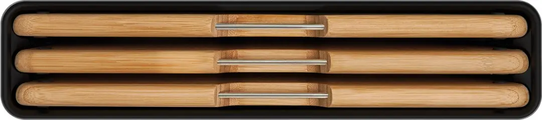 Joseph Joseph Folio 3 Bamboe Snijplanken Stalen Houder - 3-delig