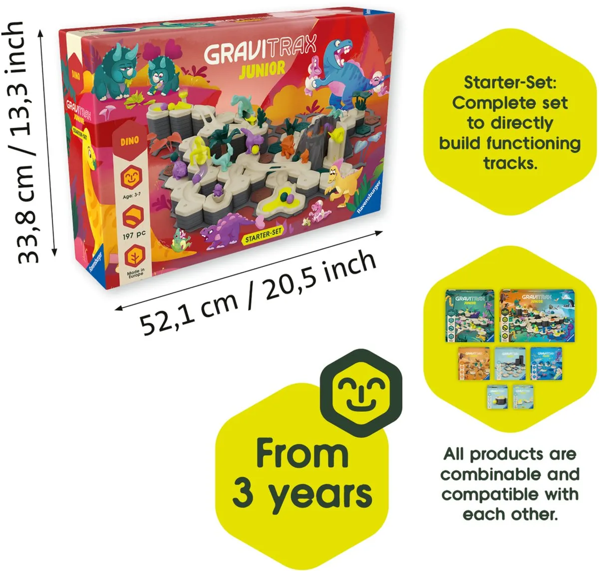Ravensburger GraviTrax Junior XXL Dino Starter-Set - 197 Delen - Meerkleurig