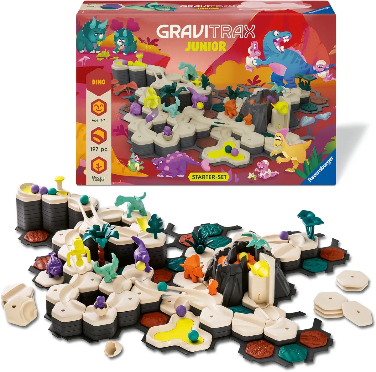 Ravensburger GraviTrax Junior XXL Dino Starter-Set - 197 Delen - Meerkleurig