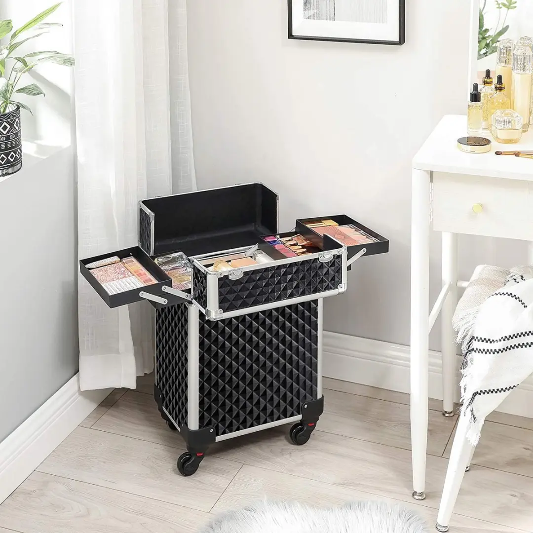 Songmics Cosmetica Koffer JHZ013B01 - 4 Vakken - Zwart