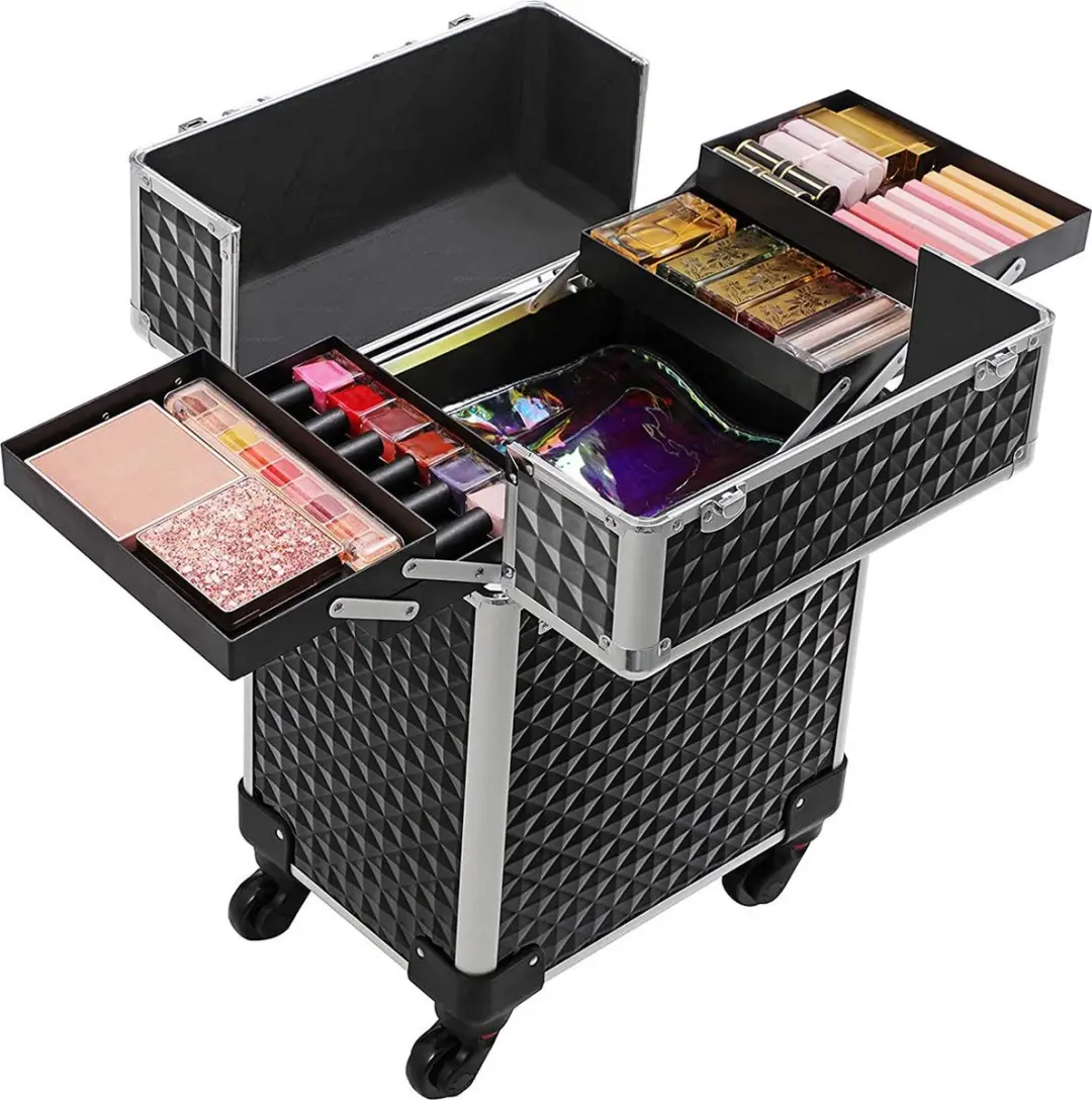 Songmics Cosmetica Koffer JHZ013B01 - 4 Vakken - Zwart