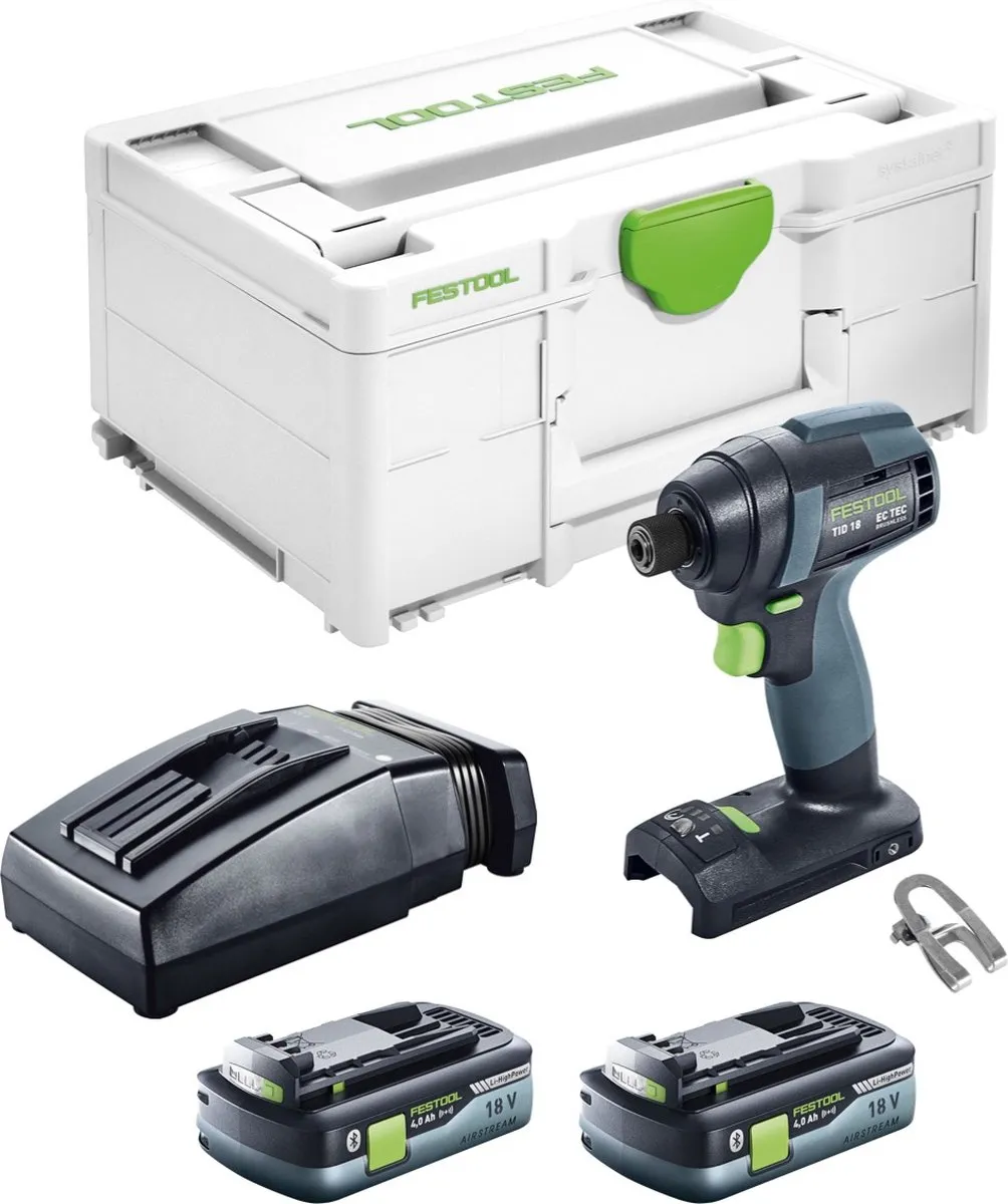 Festool TID 18 HPC4,0 I-Plus Slagschroevendraaier - 180Nm - 2x 4,0Ah - afbeelding 6 van 6