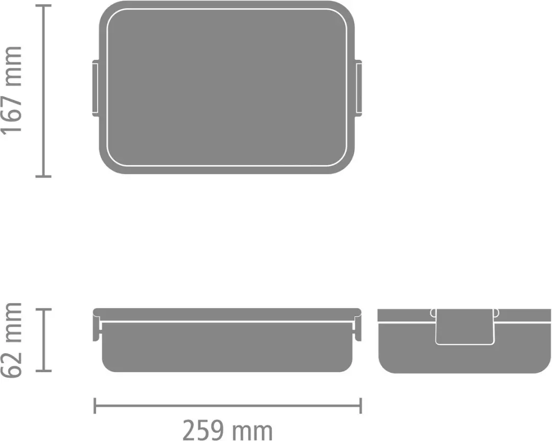 Brabantia Make & Take Bento Lunchbox 241369 - 2L - Soft Beige