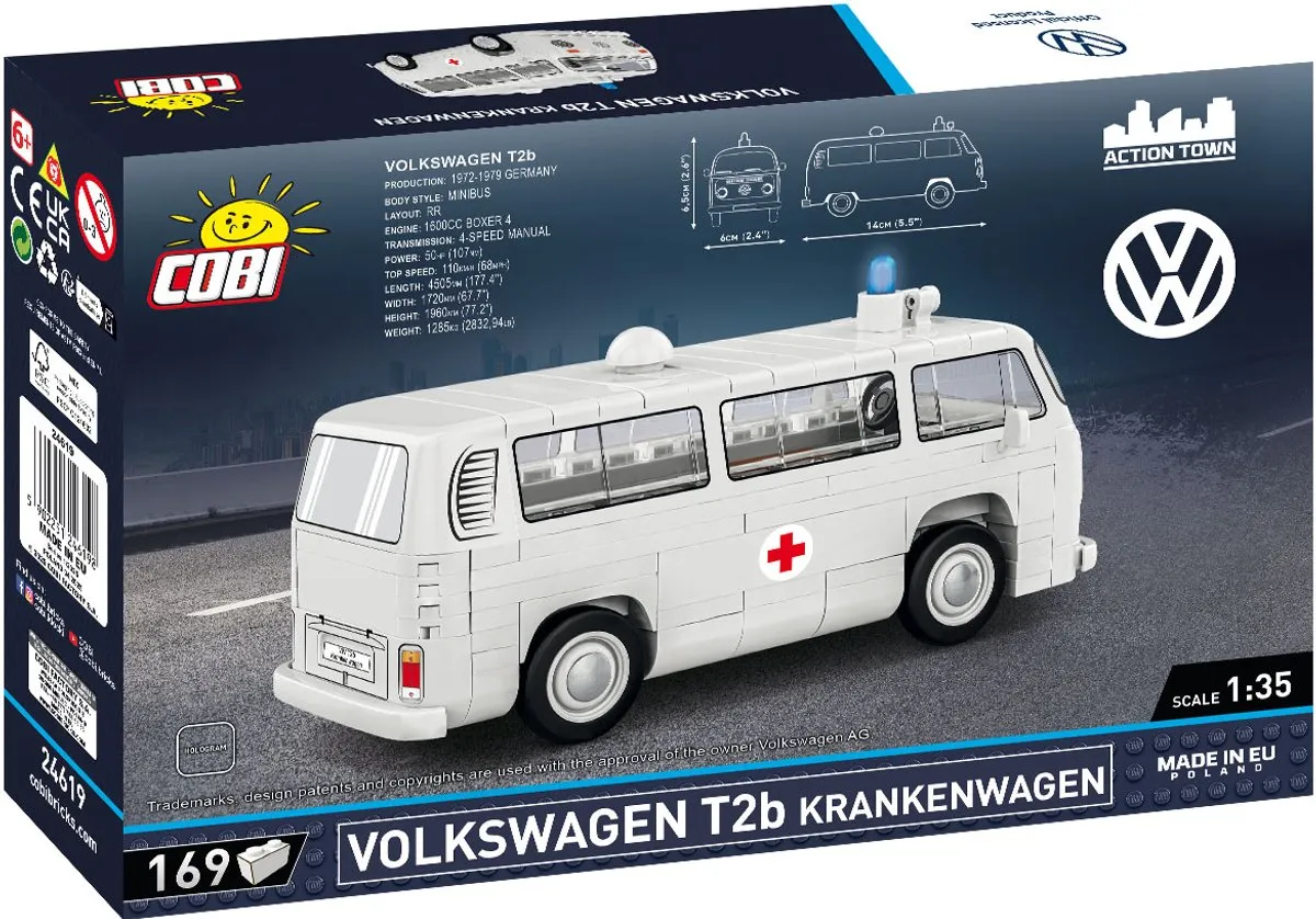 Cobi VW T2B Ambulance 169 Stukken - Meerkleurig