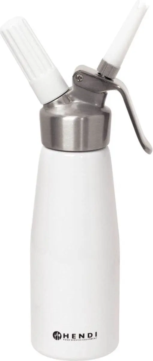 Hendi Slagroomapparaat 0,95L - Wit - 3 Spuitmondjes