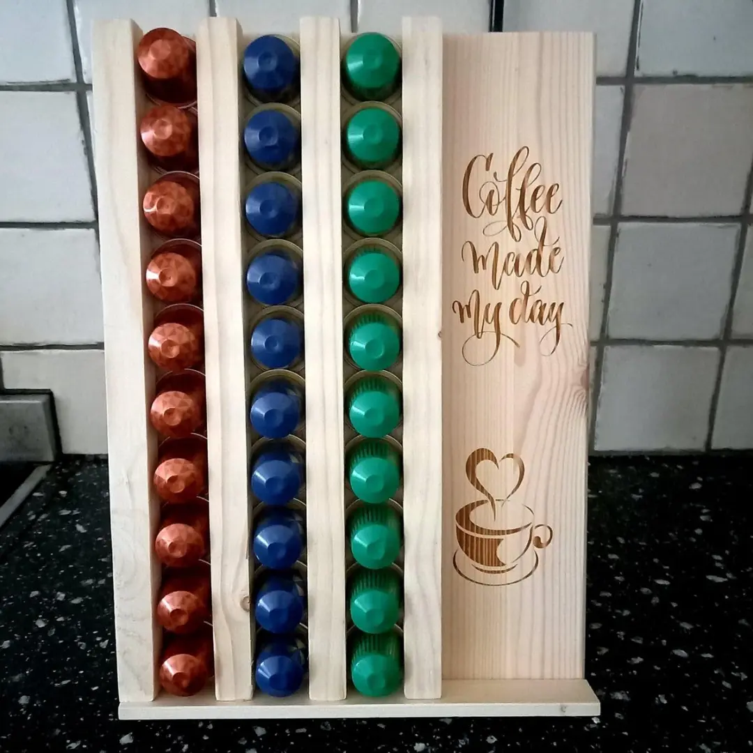 Nespresso Koffiecupshouder Luxe Vurenhout - 30 Stuks