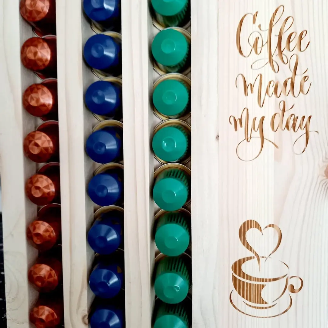 Nespresso Koffiecupshouder Luxe Vurenhout - 30 Stuks