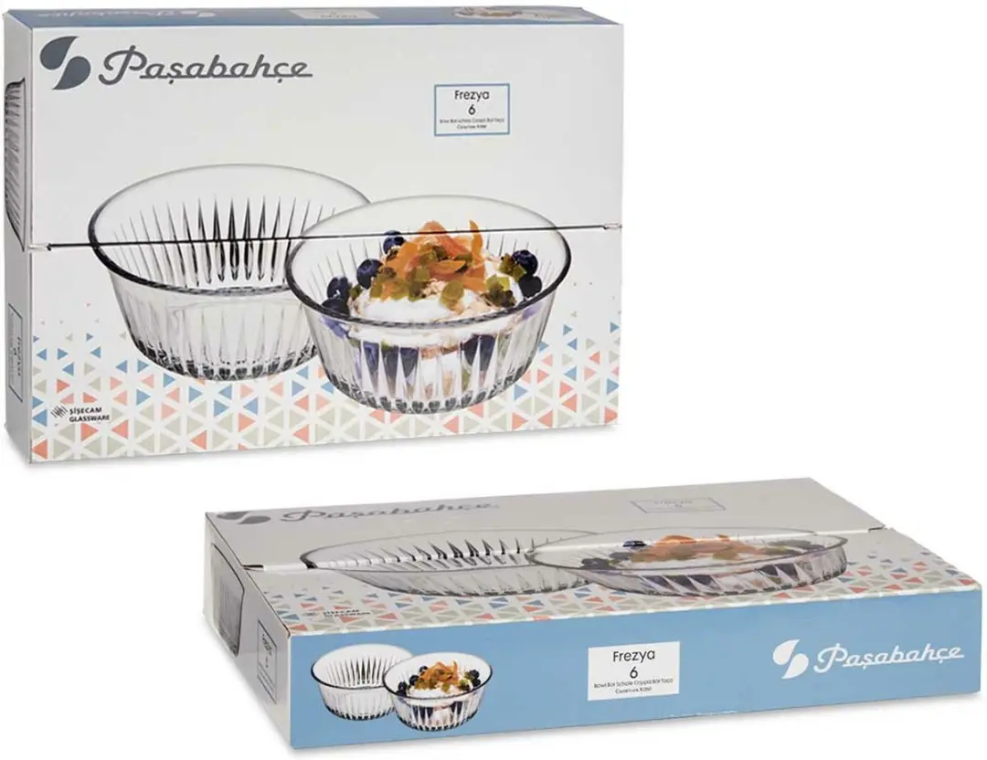 Pasabahce IJs Serveerschalen - Set van 6 - 330ml - Transparant