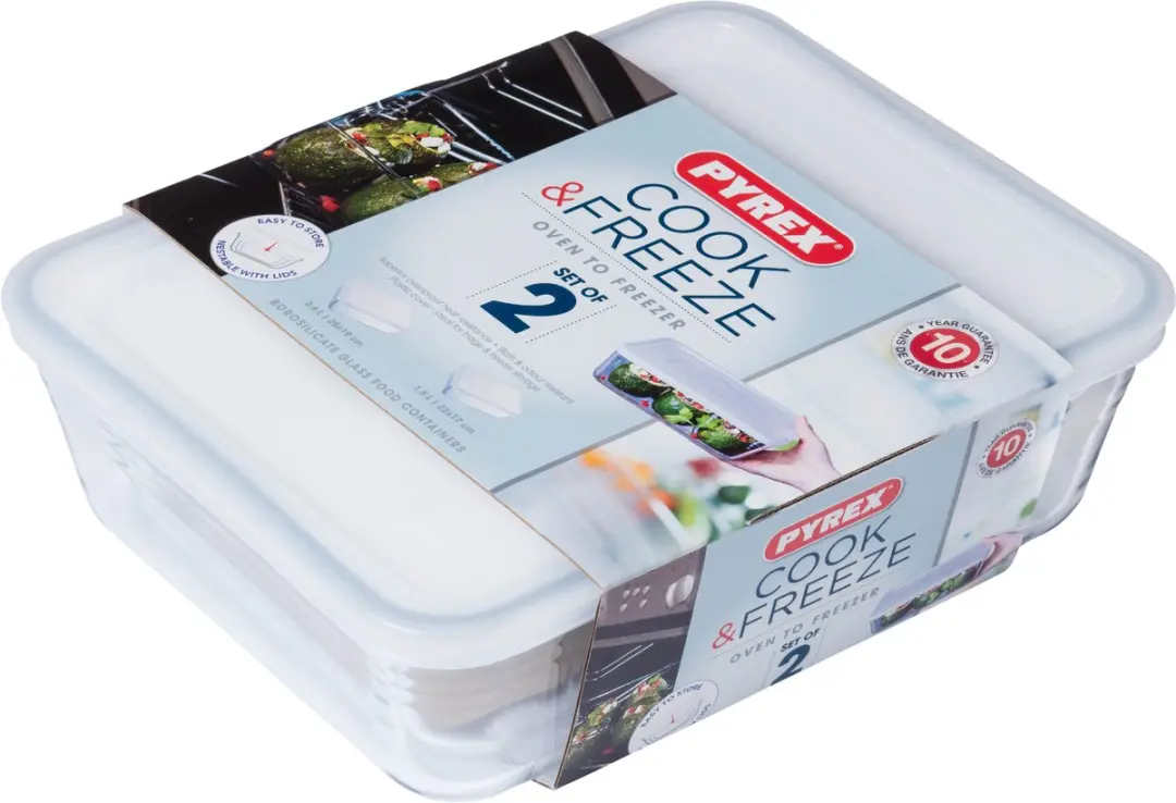 PYREX Ovenschalen Set 2 Stuks - 3L - Transparant