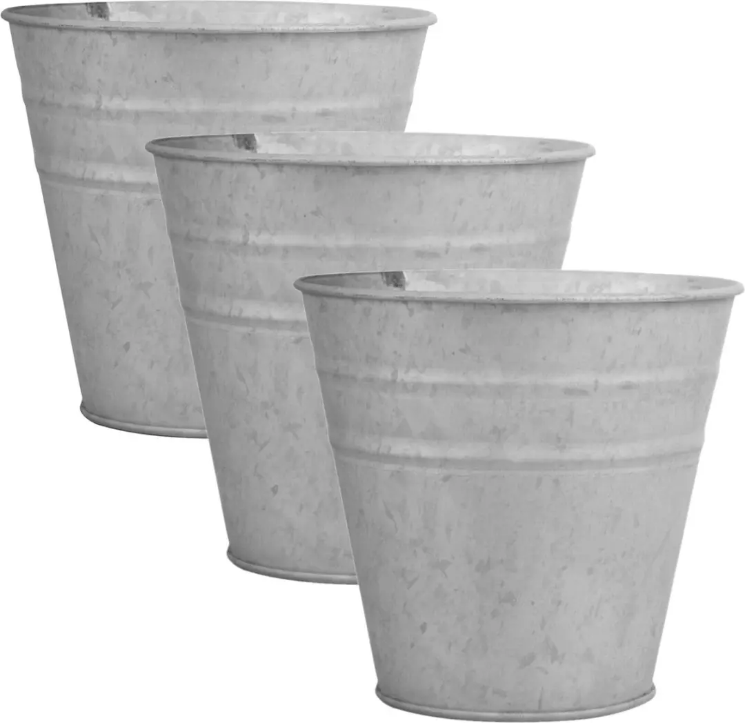 Esschert Design Oud Zink Bloempot FB171 - 9 cm - Grijs
