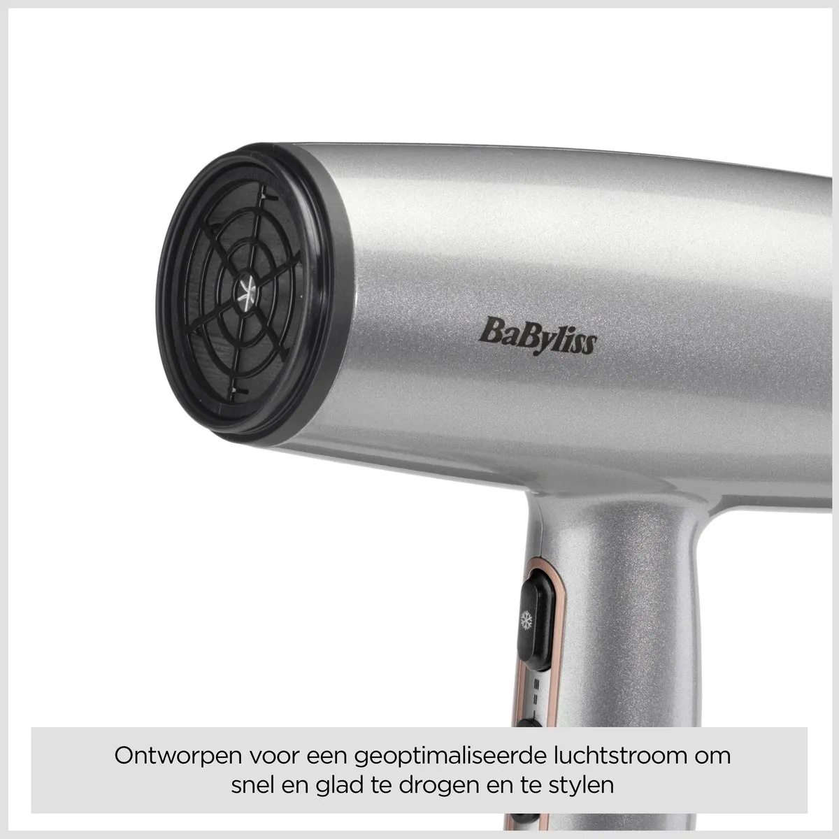 BaByliss Cosmos D580DE Haardroger - 2100W - Cosmic Grey