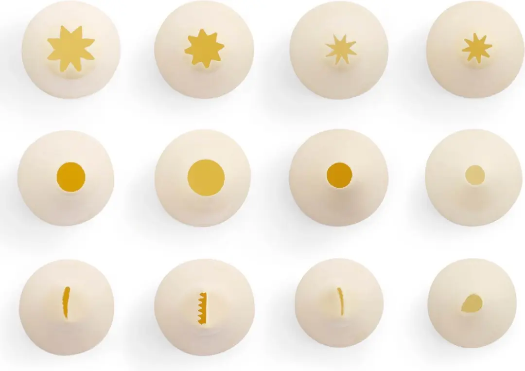 Hendi Set Spuitmondjes 12-delig - ø 6/8/10/12mm - Beige