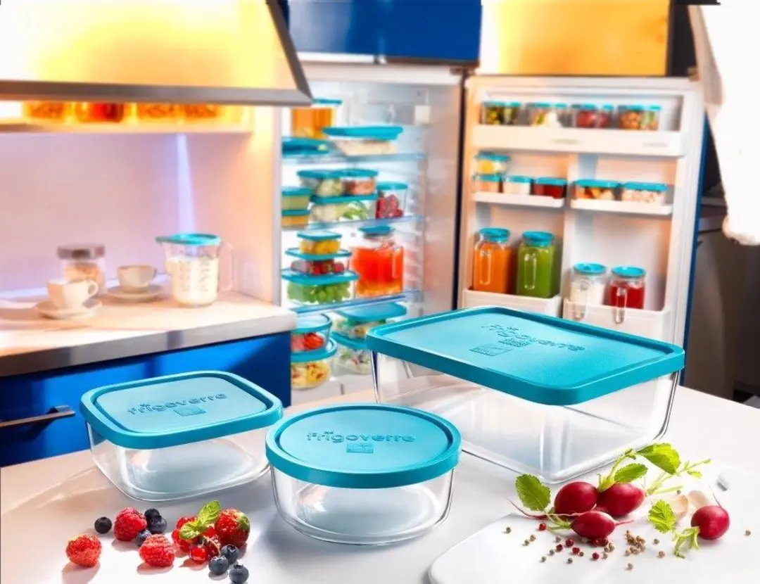 Bormioli Rocco Vershoudbakjes Frigoverre - 3-delig - Blauw