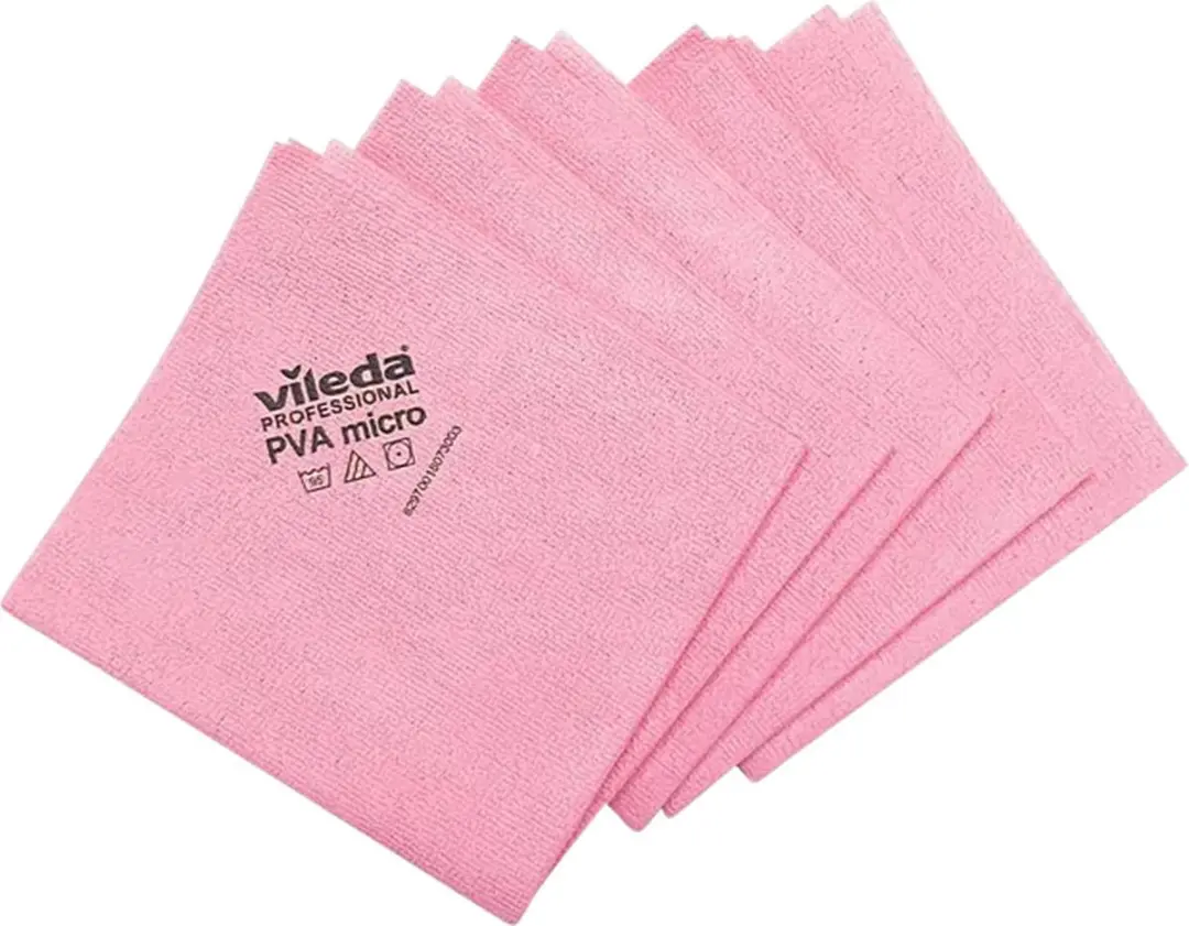 Vileda Microvezeldoek PVA - 5 Stuks Rood